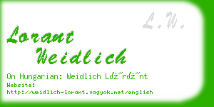 lorant weidlich business card